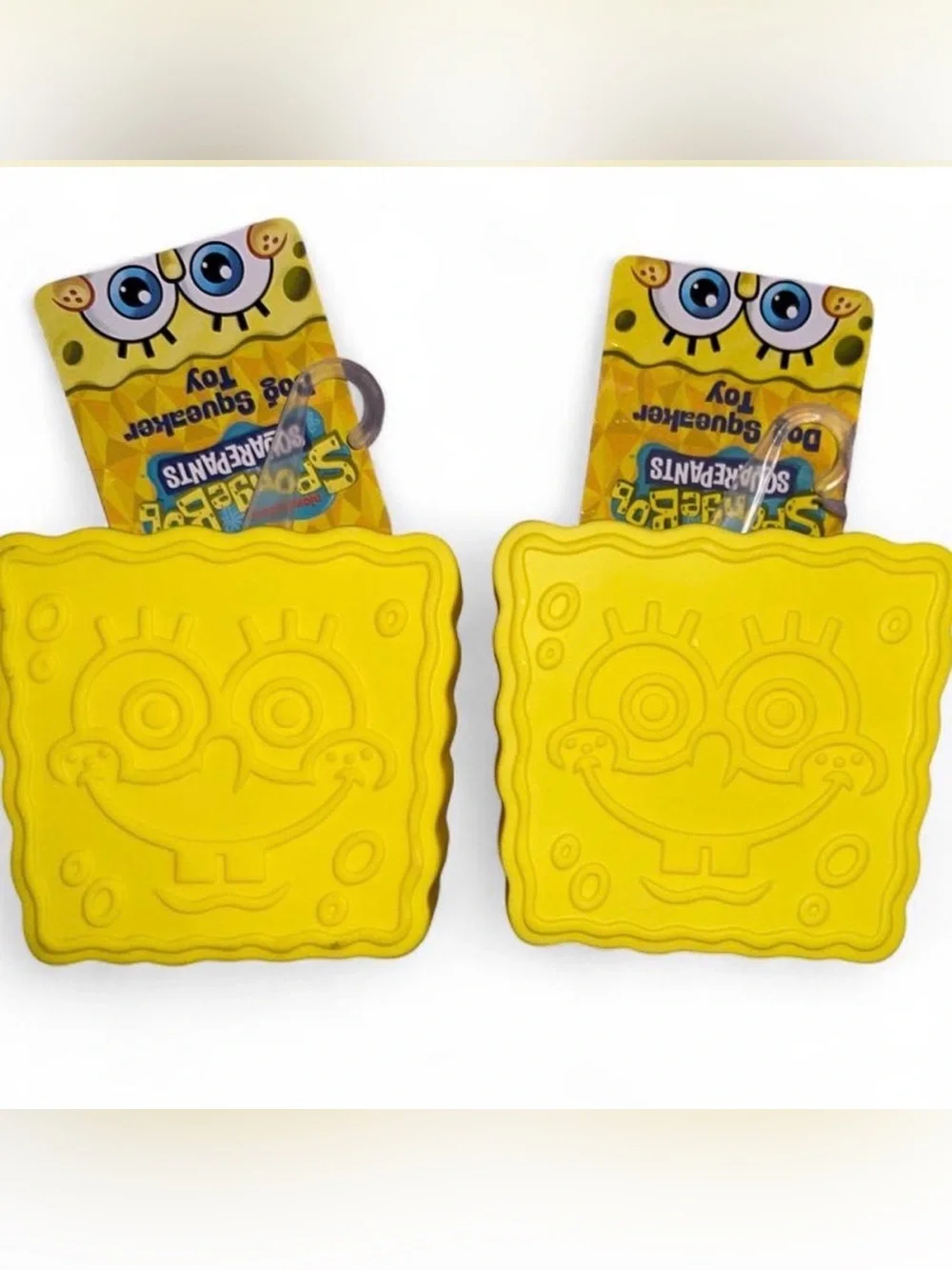 NWT set of 2 spongebob squeaker dog toys